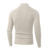 Men's Casual Solid Color Semi-zipper Stand-up Collar Knitted Sweater, Men's Fleece Warm Knitted Pullover Sweater