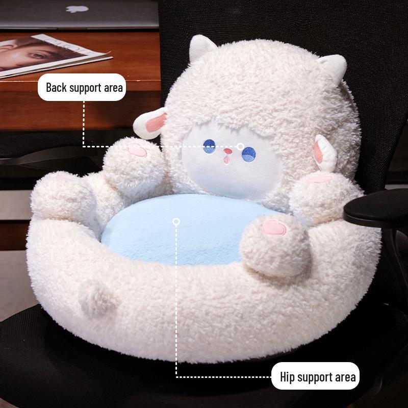 Adorable Cartoon Tatami Floor Chair for Kids - Cozy Reading Seat and Pouf for Girls' Bedrooms