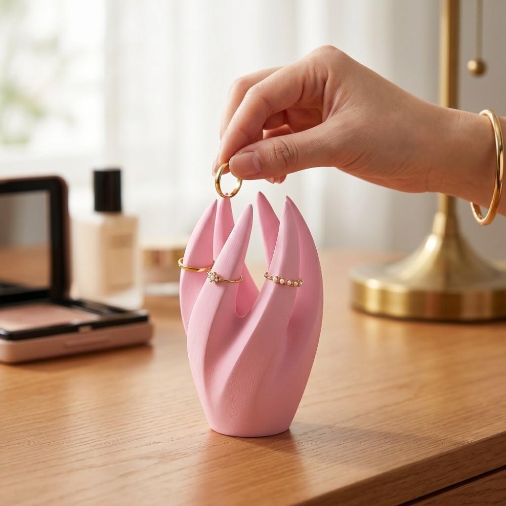 3D Printed Ring Storage Stand Finger-Shaped Necklace Holder Jewelry Display Stand Counter Display