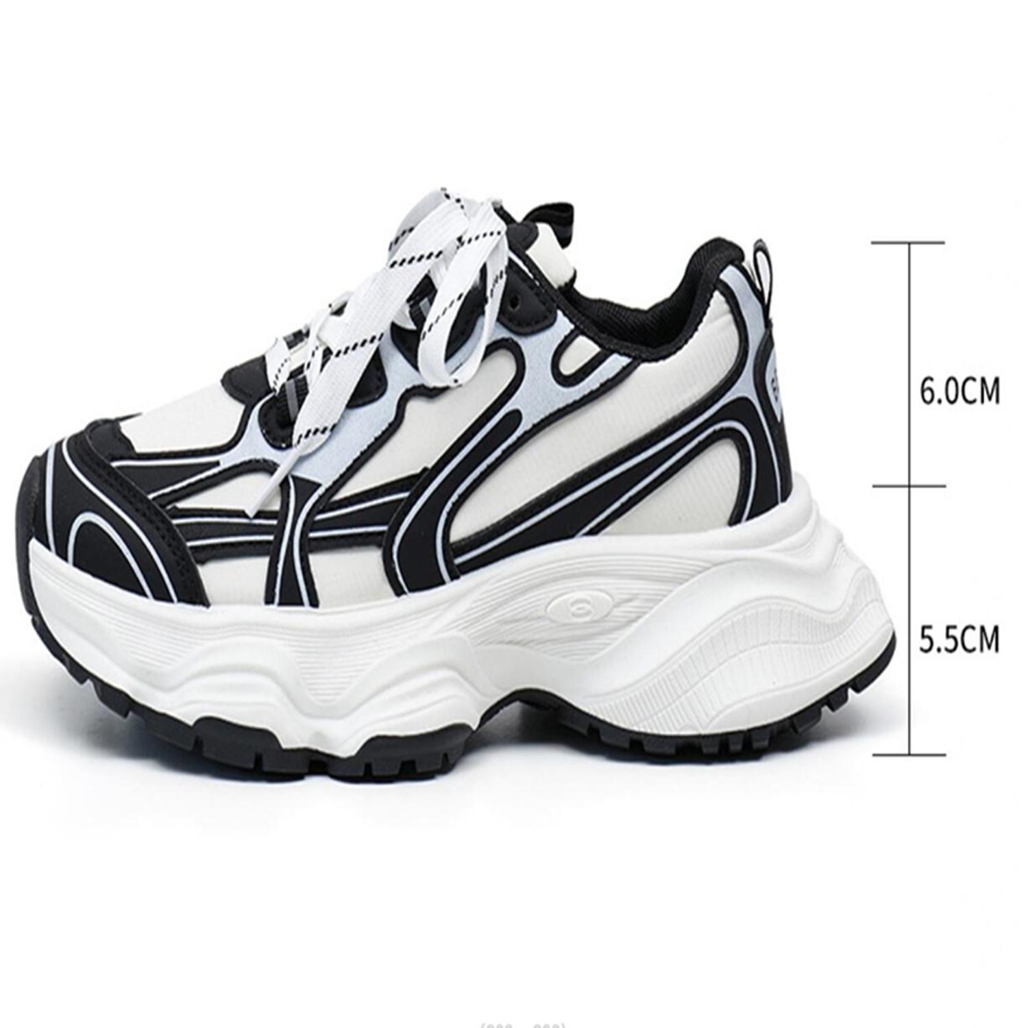 Модные женские повседневные кроссовки на высокой платформе 6 см — фото 7