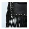 Fashion soft leather rivet fringed bag chain shoulder bag crossbody bag women's bag