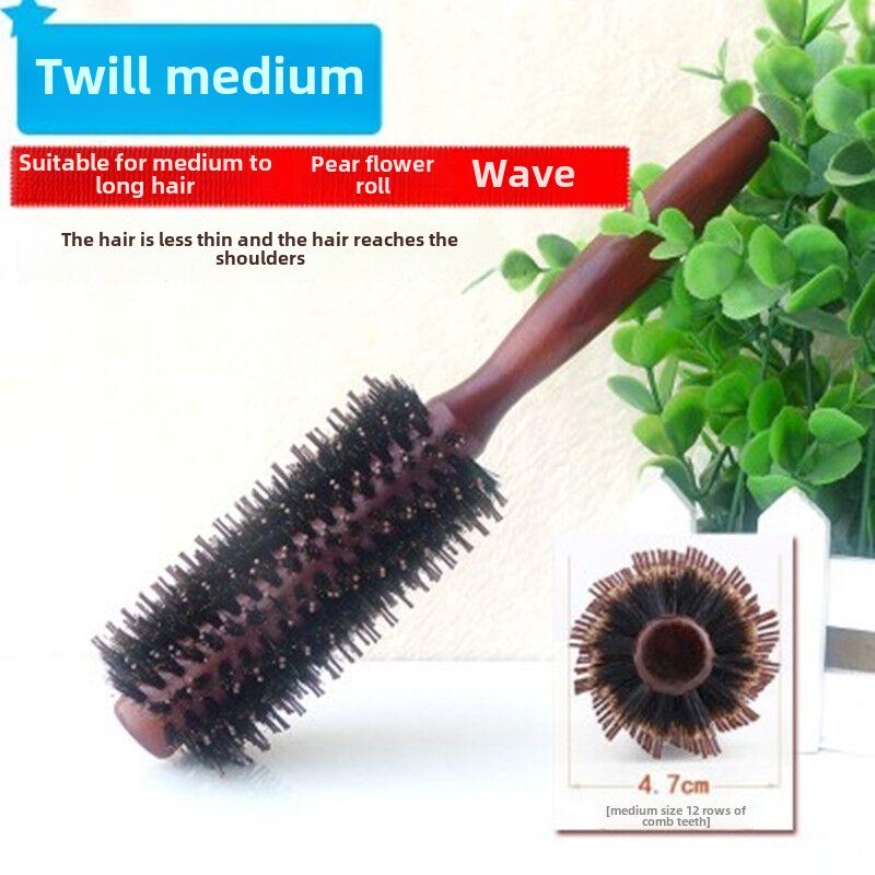 

Круглая роликовая расческа из свиной щетины для укладки прямых, вьющихся и химически завитых волос