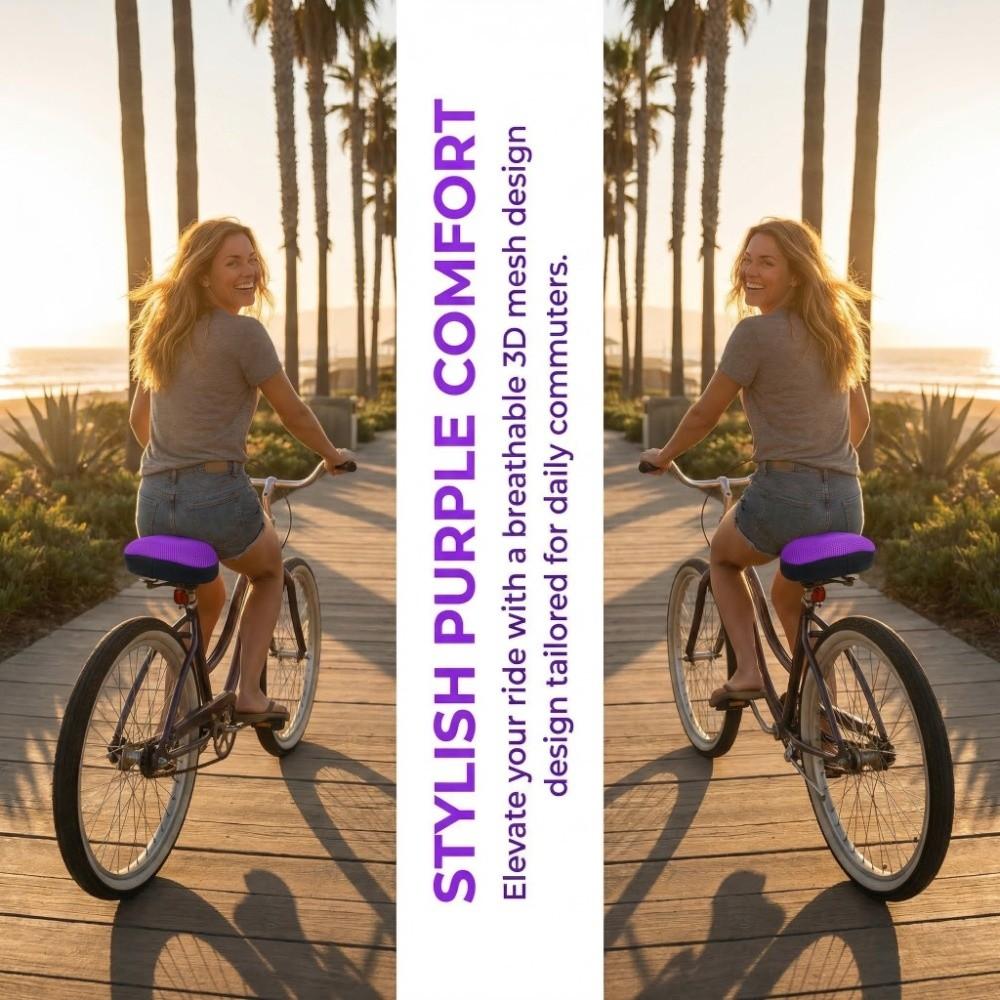 4PCS Black Bike Seat Cover Breathable Mesh Cycling Seat Cushion Cover Long-distance Riding Comfort