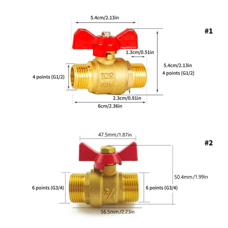 Premium Industrial Double Male Thread Ball Valves 1/2 Inch Or 3/4 Inch SuitableFor Home And Commercial Industry Plumbing