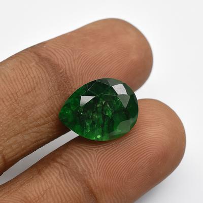 Natural Green Emerald Loose Gemstone Pear Cut 5.90 Ct for Jewelry Making and Gem Collections