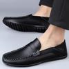 Fashion Summer Man Loafers Wedding Dress White Driving Moccasins Footwear Men Casual Shoes Split Leather Slip On Lightweight Male Shoes