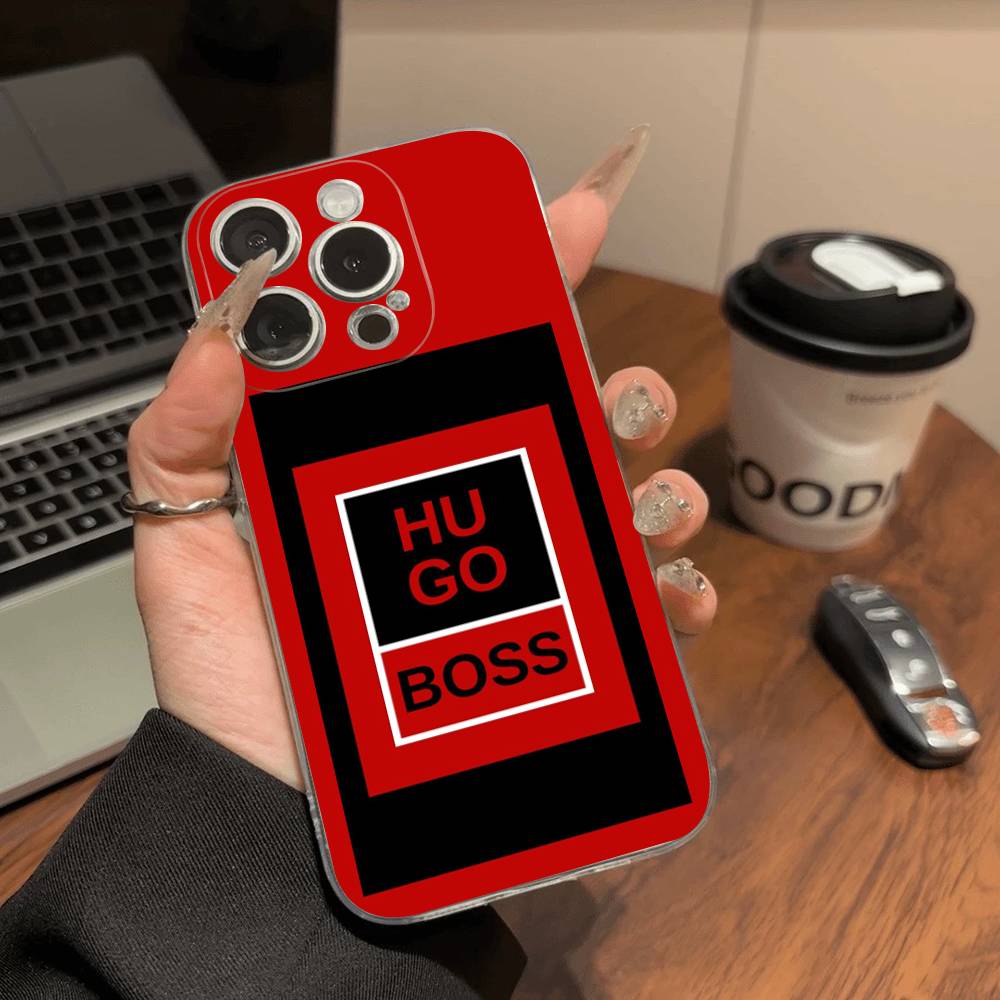 

Design HUGO BBOSSES Phone Case For IPhone 17 16 15 14 13 11 12 Pro Max 16 Plus Transparent iPhone 17pro max