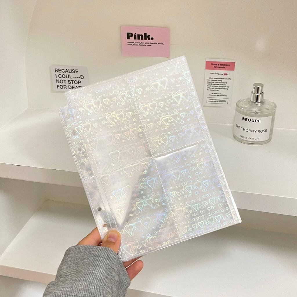 10Pcs Multi-Size Standard A5 Card Binder Refill Pages 6-Hole Single/Double Clear Loose Leaf Sleeves for K-pop Photocards Storage