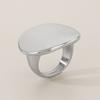 Golden Stainless Steel Oval Charm Ring For Women Polished Hip Hop Chunky Finger Ring Aniolls Trendy Party Jewelry Girl Gift
