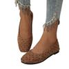 Women's Slip-On Flat Shoes Soft Fabric Upper with Polka Dot Pattern Round Toe Design Lightweight Flexible Sole Casual Footwear