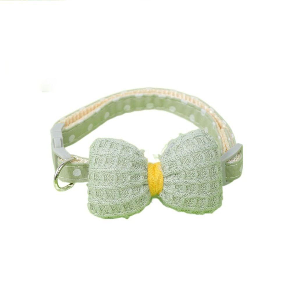 Cute Bow Pet Collar Adjustable Safety Puppy Neck Strap Delicate Candy Color Pet Accessories Pet