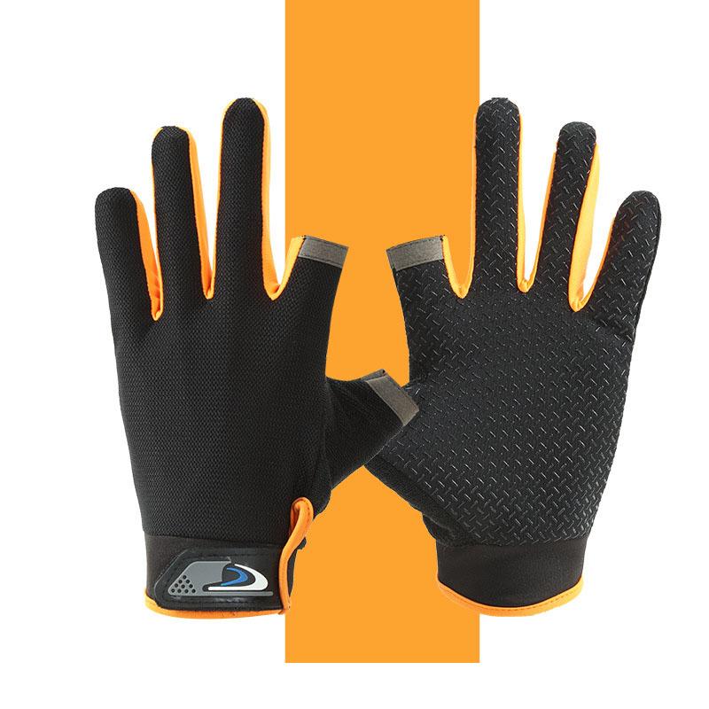 Summer Two-Finger Touchscreen Compatible Fishing Gloves for Men And Women Anti-Slip Sun-Proof Breathable Cycling & Fitness Glove