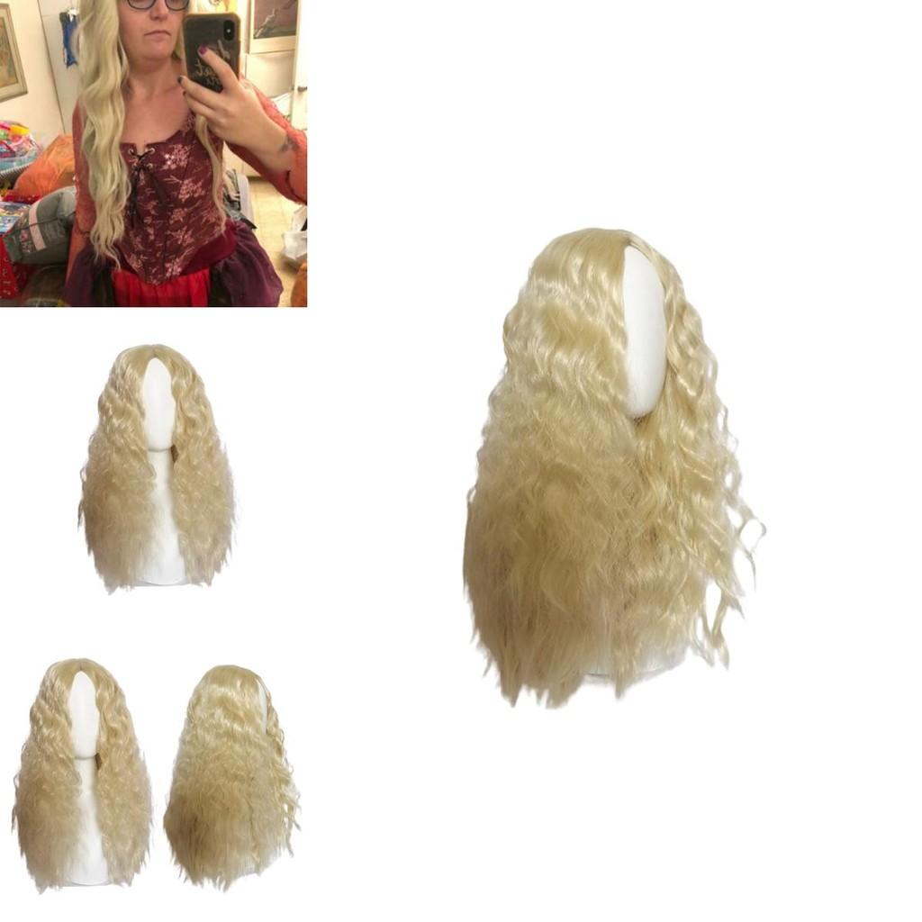 Sarah Sanderson Cosplay Wig Hocus Pocus 2 Curly Hair Halloween Costume Accessory