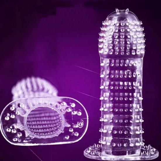 Faux Crystal Penis Sleeve Men Penis Touch-Real Cover Cock Enlargement Dick Extender Forbedret intimitet Sexprodukt