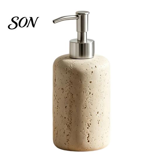 Liquid Soap Container Resin Refillable Dispenser, Hand Shampoo Container, Dispenser Empty Pump Lotion Bottle for Bathroom Kitchen Countertop