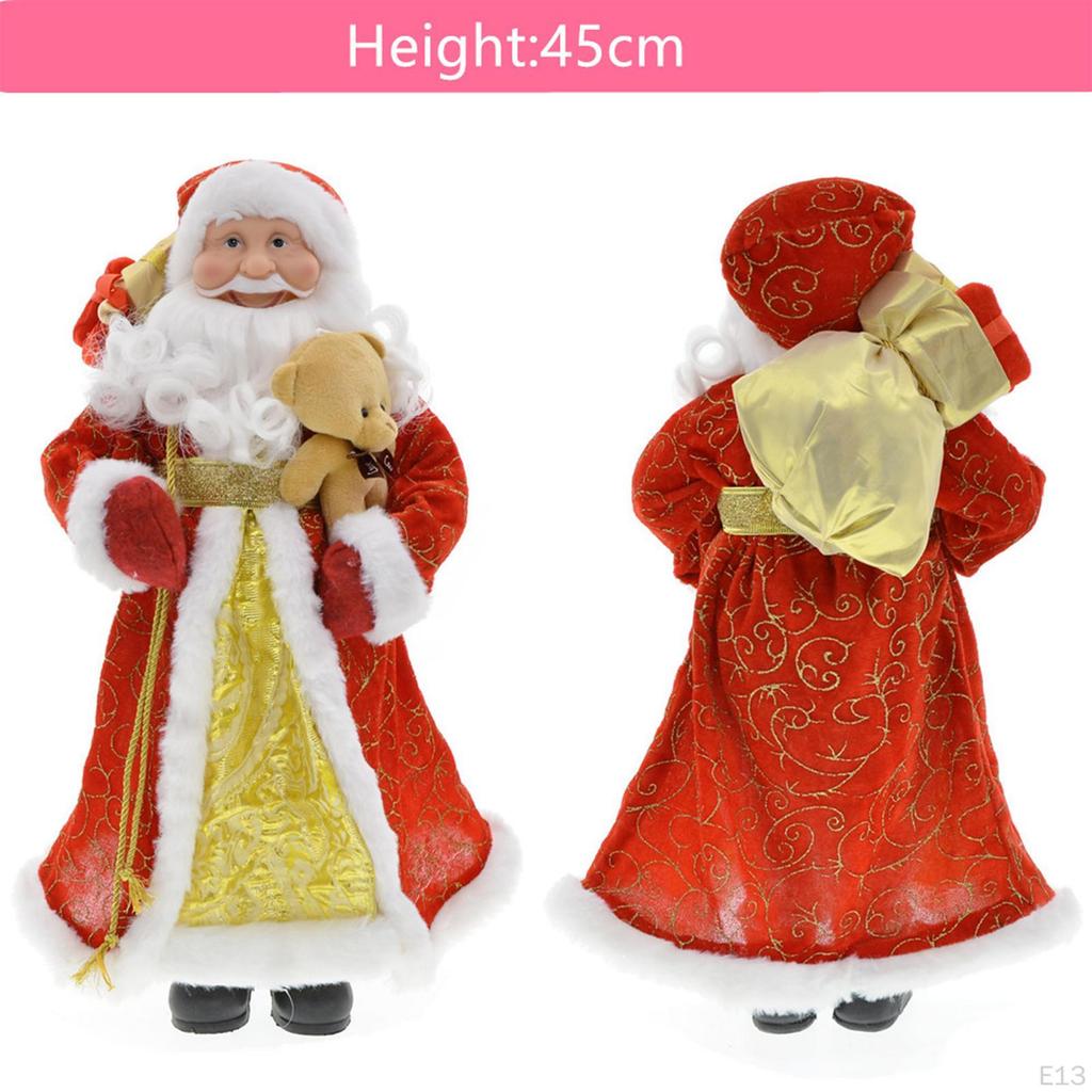 Santa Claus Figurines, Standing Figurines Decorations Gift for Indoor Home Office