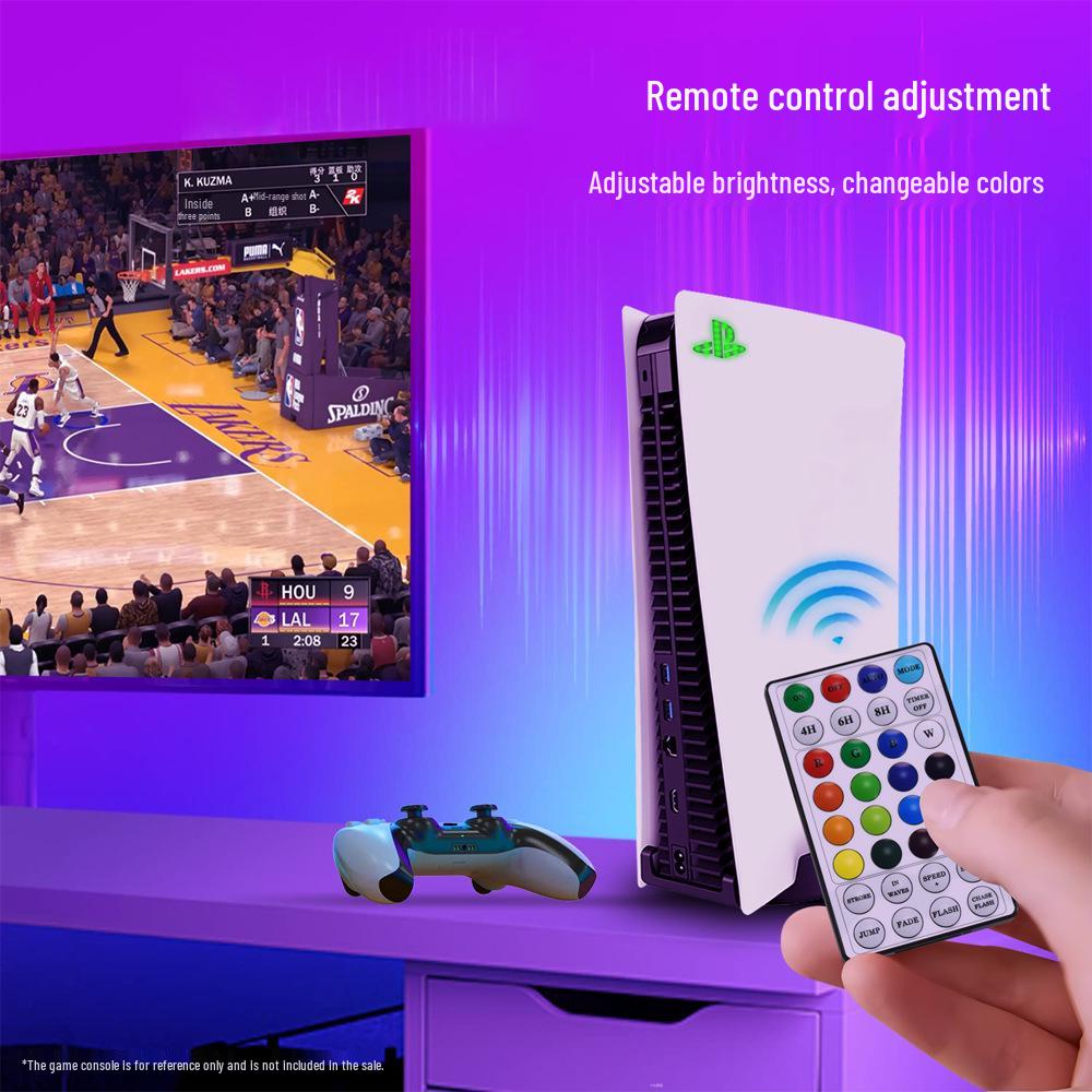 Colorful Atmosphere Lights for PS5 Digital & Disc Edition Consoles, Dynamic Logo LED Lighting