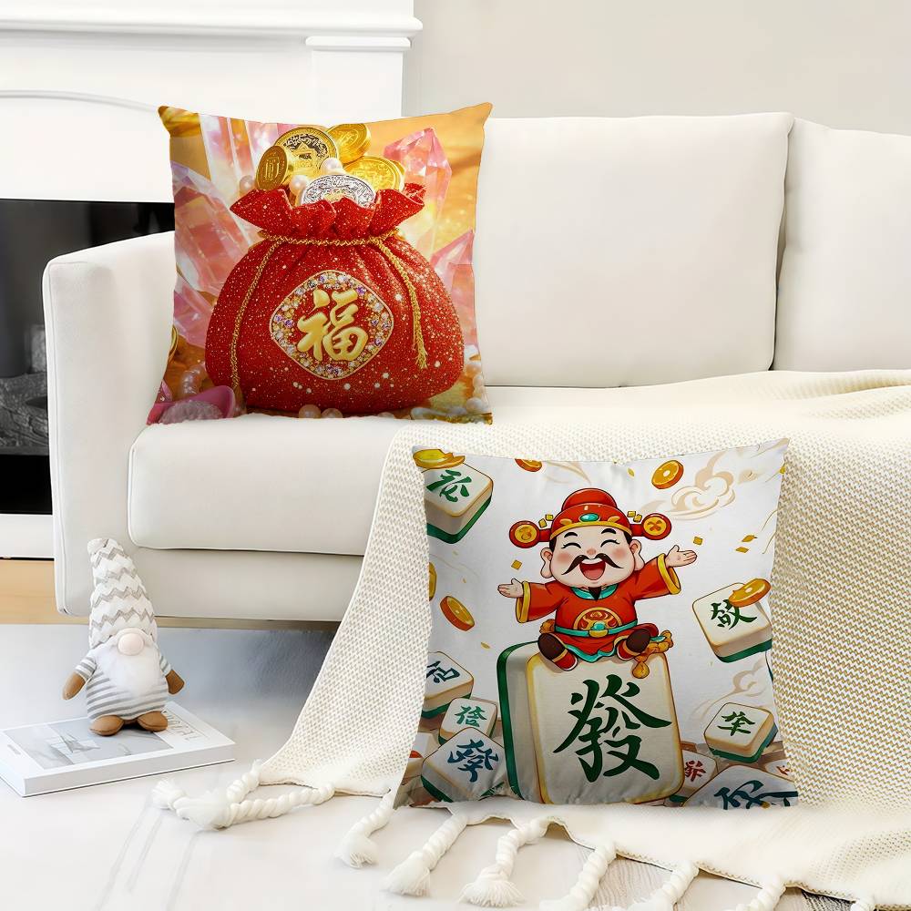 Chinese Lucky Bag Cushion Cover Pillow Cover Decor Pillowcase Printed Cushion Case For Couch