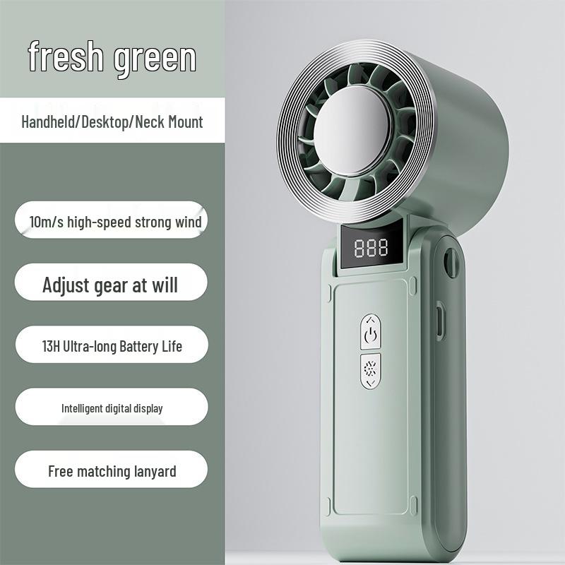 

High-Speed Foldable Handheld Fan with 100 Adjustable Gears and Turbo Cooling 17.5*6*5.5cm