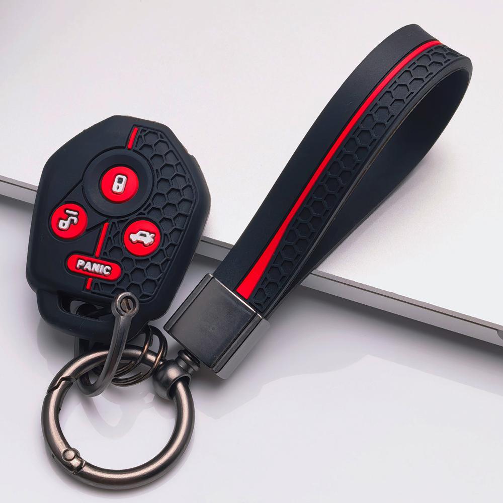 Key Shell Cover for Subaru Crosstrek Forester Impreza Legacy Outback Tribeca WRX STI with Keychain Anti-Scratch Surface Shockproof Structure