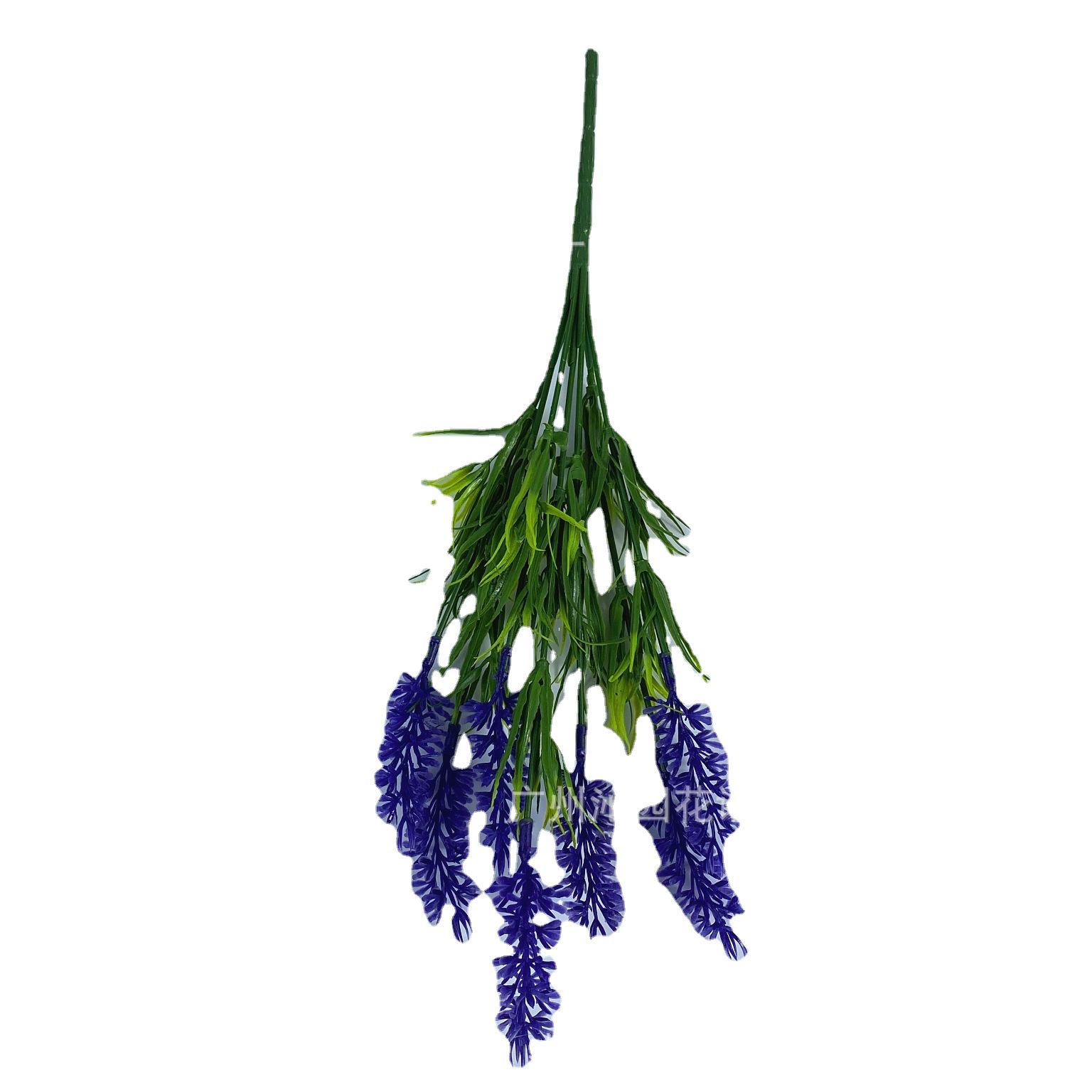 7-Head Lavender Artificial Flower Bouquets - Decorative Fake Lavender Flowers 32 cm белый