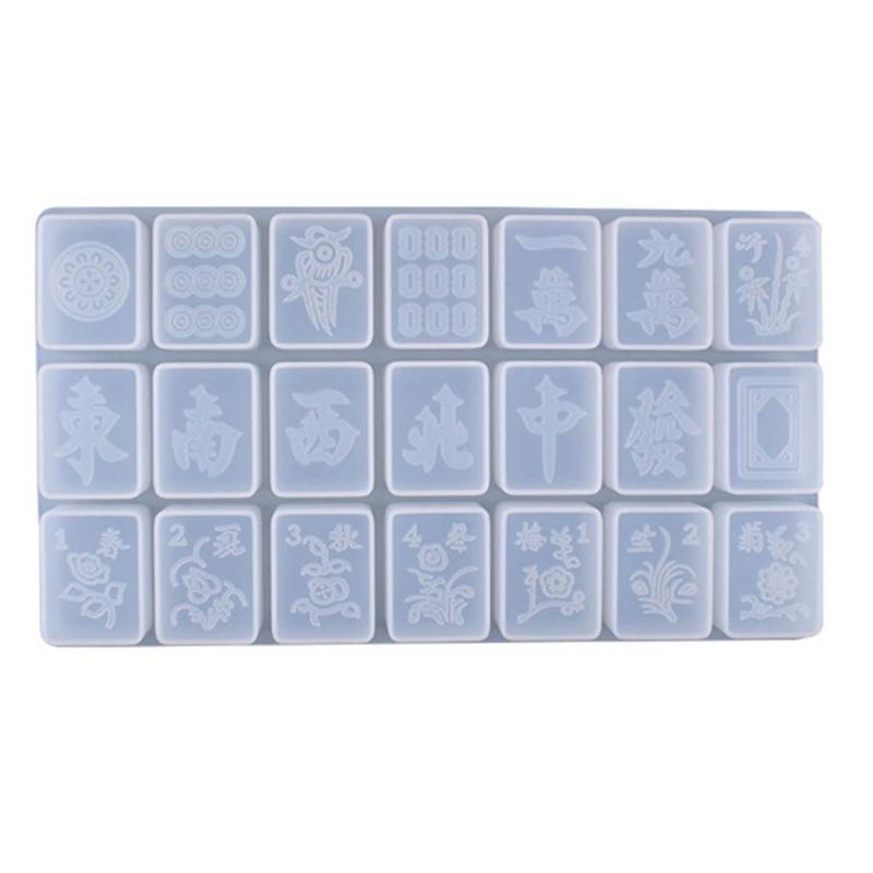 Resin Mold for Resin Chinese Mahjong Tiles Silicone Mold Epoxy Silicone Molds for DIY Personalized for Play Game Craft