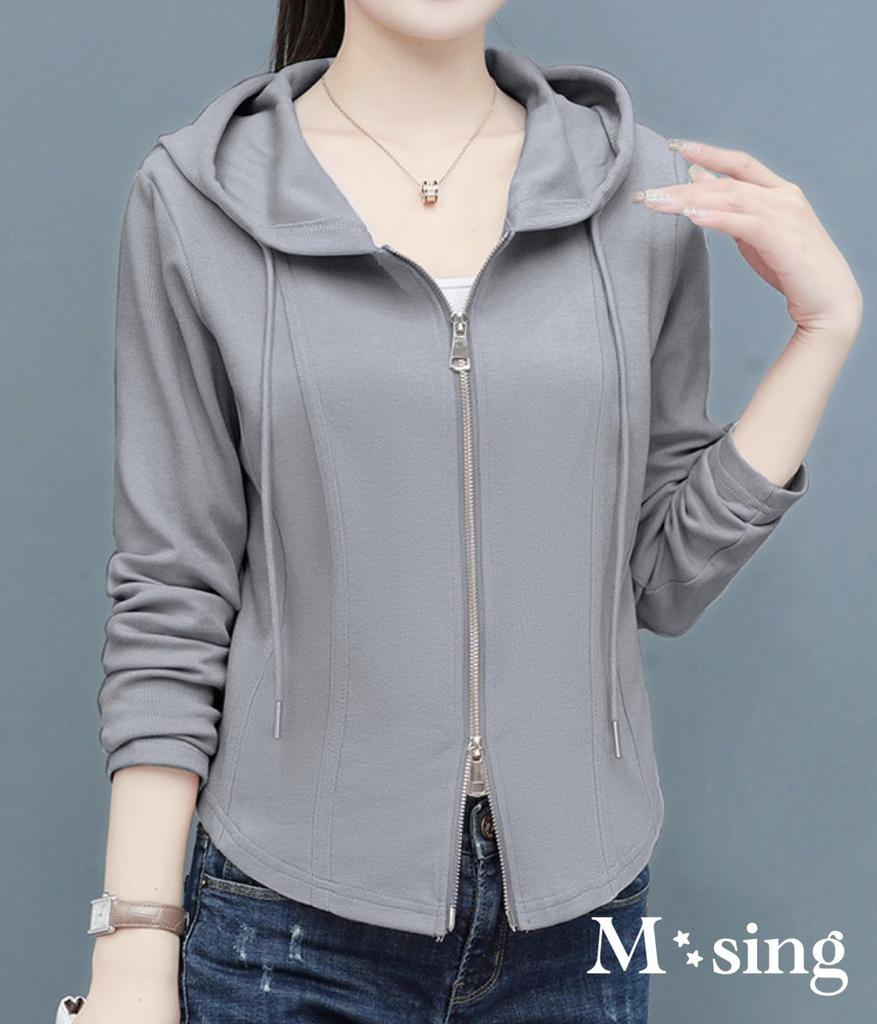 Long Solid Available In 4 Plus Workout Long Sleeve Comfortable and Easy To Move M-Sing Women's Zip-Up Hoodie, Sleeve, Lightweight, Color, Casual,