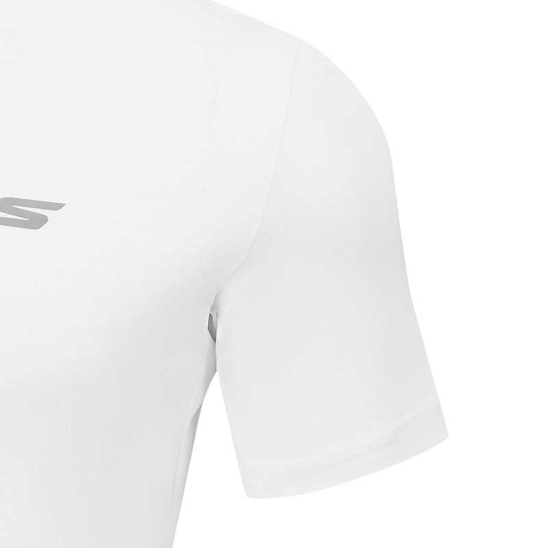 Skechers Comfort Sports Series Casual Versatile Fashion Short Sleeve T-Shirt Men Tops Bright-White P225M020-0019