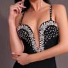 Women's European & American Rhinestone Strap Bodycon Bandage Dress - Sexy Socialite Style Evening Gown.