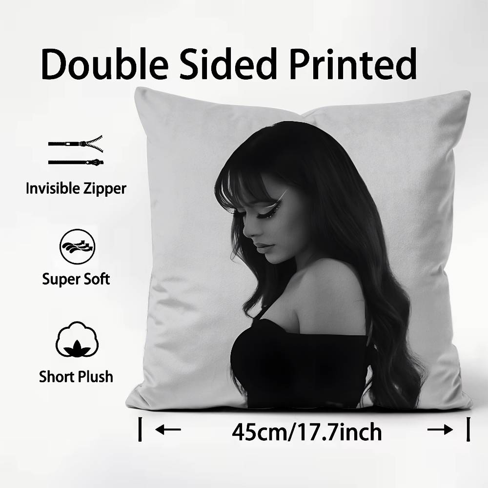 A-Ayliva German Singer Pillow Case Pattern Printed Pillowcase For Living Room Sofa Cushion Cover & Bedroom Decor