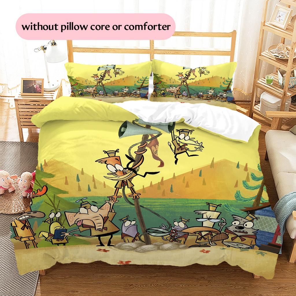 Crazy Summer Camp  Pattern Bedding Quilt Set  Home Decoration  Gift (1 * Duvet Cover + 2 * Pillowcase  Without Core)