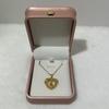 18K Heart Dream Weave Copper-Plated Necklace - High-End Clavicle Chain for Qixi Festival Valentine's Day Gift