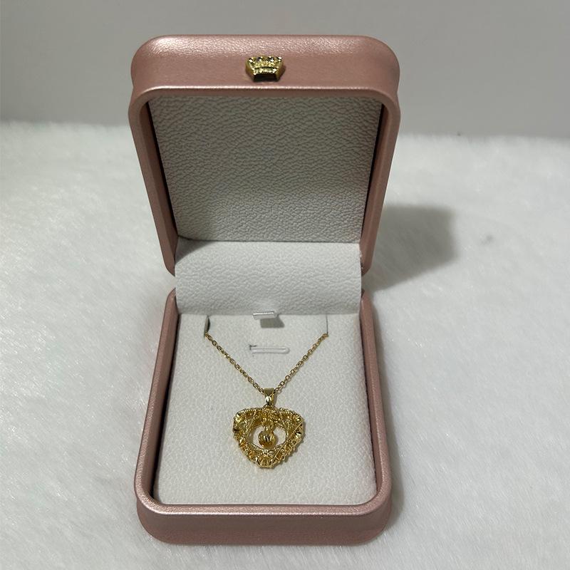 18K Heart Dream Weave Copper-Plated Necklace - High-End Clavicle Chain for Qixi Festival Valentine's Day Gift