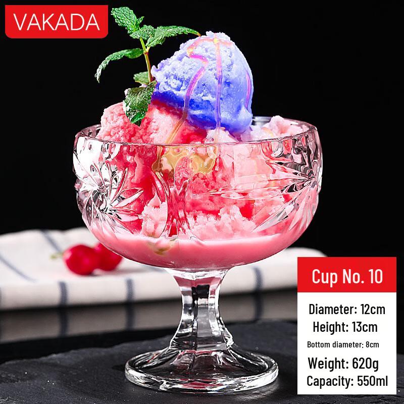 VAKADA Glass Ice Cream & Dessert Cup