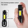 PCS 1357 Mini LED Flashlight COBXPE Portable Torch Camping Lantern Zoomable Focus Light Tactical Flashlight with Pen Clip