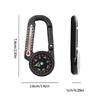 Mini Compasses Thermometers Keychain Pocket Size Snap Hook Compasses Carabiner for Camping Hiking Backpacking, Survival