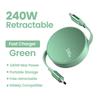 PD 111W USB-C to C Cable Retractable Fast Charging Data Cable 1M For iPhone Xiaomi Samsung  Mobile Phone Type C Charger Cable