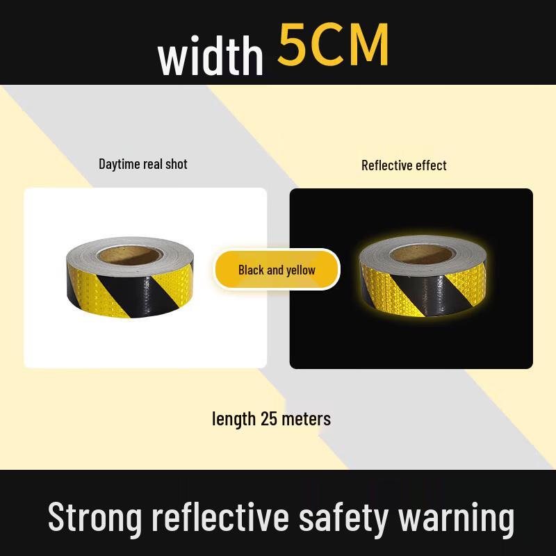 Jundingying Black Yellow Diagonal Reflective Safety Tape