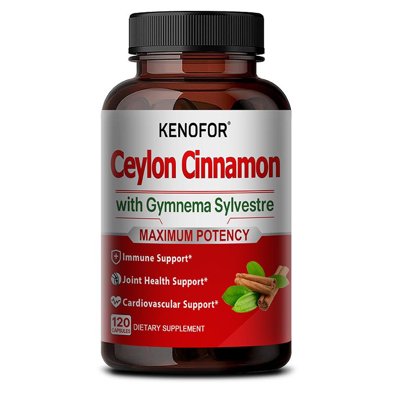 Ceylon Cinnamon Dietary Supplement, With Black Pepper Powder, 120 Capsules Per Bottle 120 Capsules