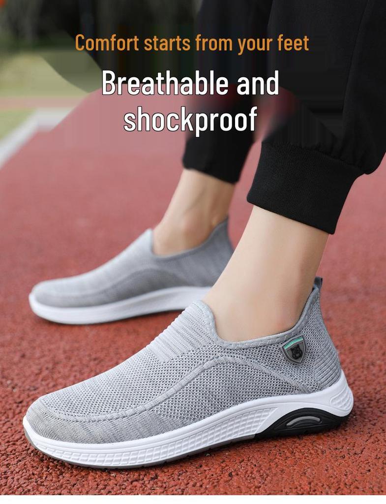 2024 Men's Lightweight Mesh Round Toe Casual Low-Top Sneakers - Comfortable, Stylish Sports Shoes