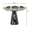 Stainless Steel Fruit Platter, Marble Decorative Ornaments, High Footed Dessert Square Bowl, Storage Tray, Scandinavian Style
