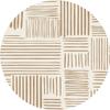 Round Faux Cashmere Wabi-Sabi Rug for Living Room, Bedroom, or Office