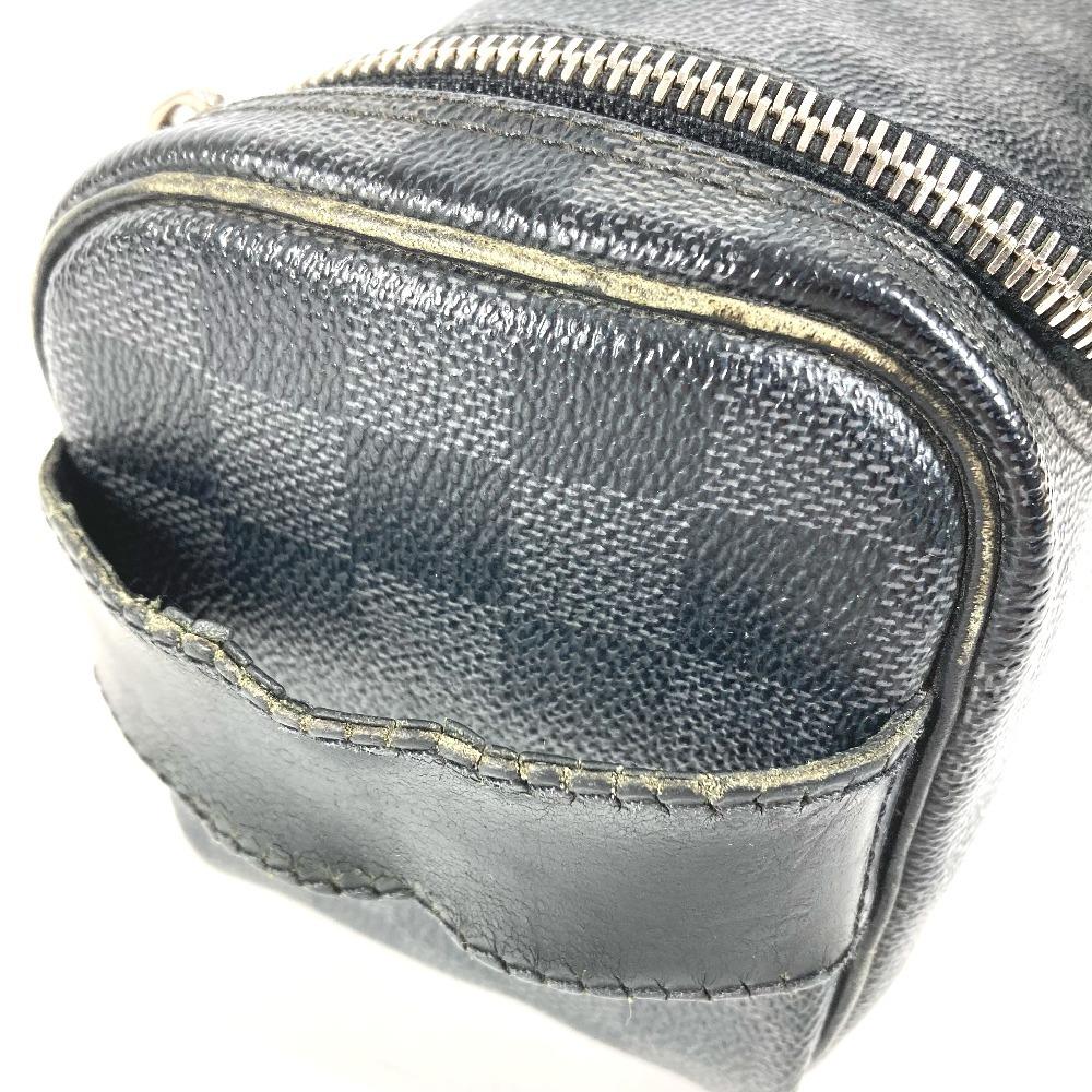 Louis Vuitton N47625 Damier Graphite Makeup Cosmetics Pouch Clutch Bag