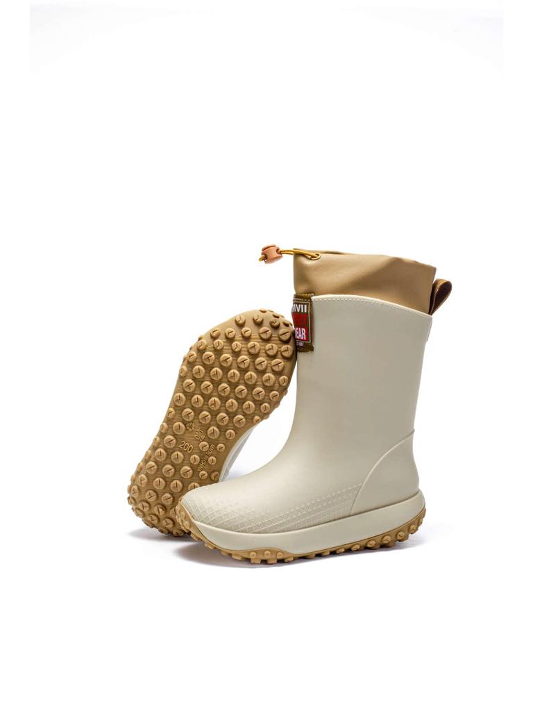 Unisex Baby-Regenstiefel - Kurz, Rutschfest, Winddicht, Aus einem Stück geformtes Gummi mit warmem Kordelzug am Knöchel.