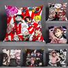 Anime Dandadan Pillow Case Square Double-Sided Printing Short Plush Sofa Cushion Cover Bedside Pillow
