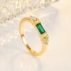 Emerald Ring for Women, Featuring A Geometric and Minimalist Design, A Fashionable Ring That Never Fades In A Long Time