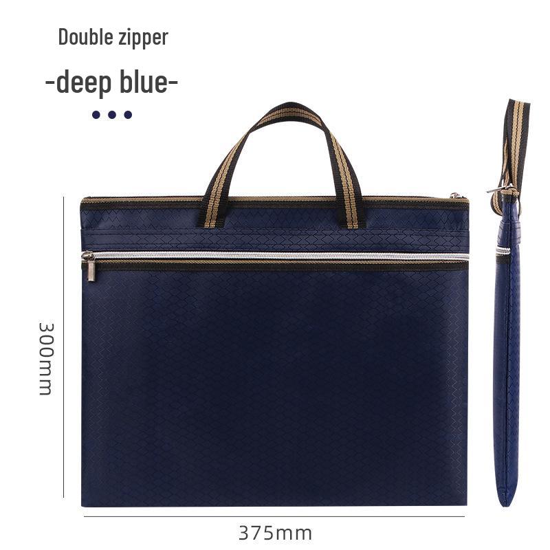 A4 Business-Dokumenten- und Laptoptasche mit Logo - Aktentasche mit doppelter Reißverschluss-Aufbewahrung