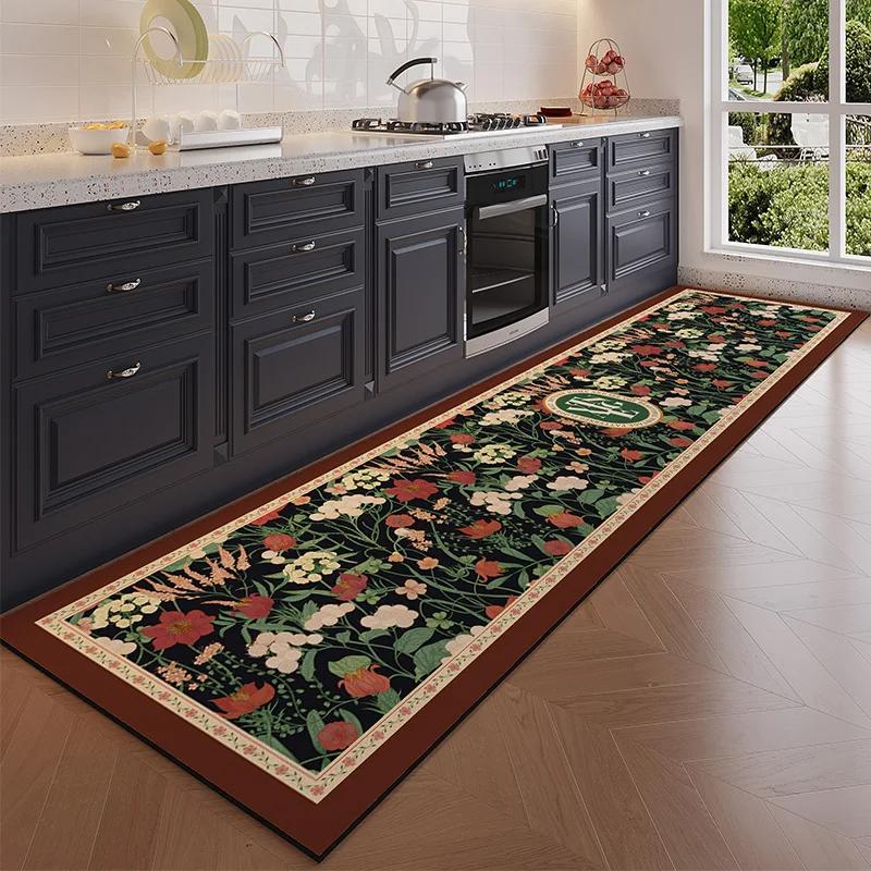 American Vintage Kitchen Mat Durable And Easy To Maintain Hallway Runner Bedside Rug For Bedroom Home Decor