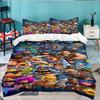 3PCS Clash Royale Heroes Collage Bedding set,Ideal For1pc Duvet Cover And 2pcs Pillowcases Perfect for Christmas gift,Ideal for Bedroom, Dormitory