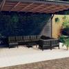 Day and Night - Day and Night Garden Furniture 11 Pieces with Black Pine Wood Cushions